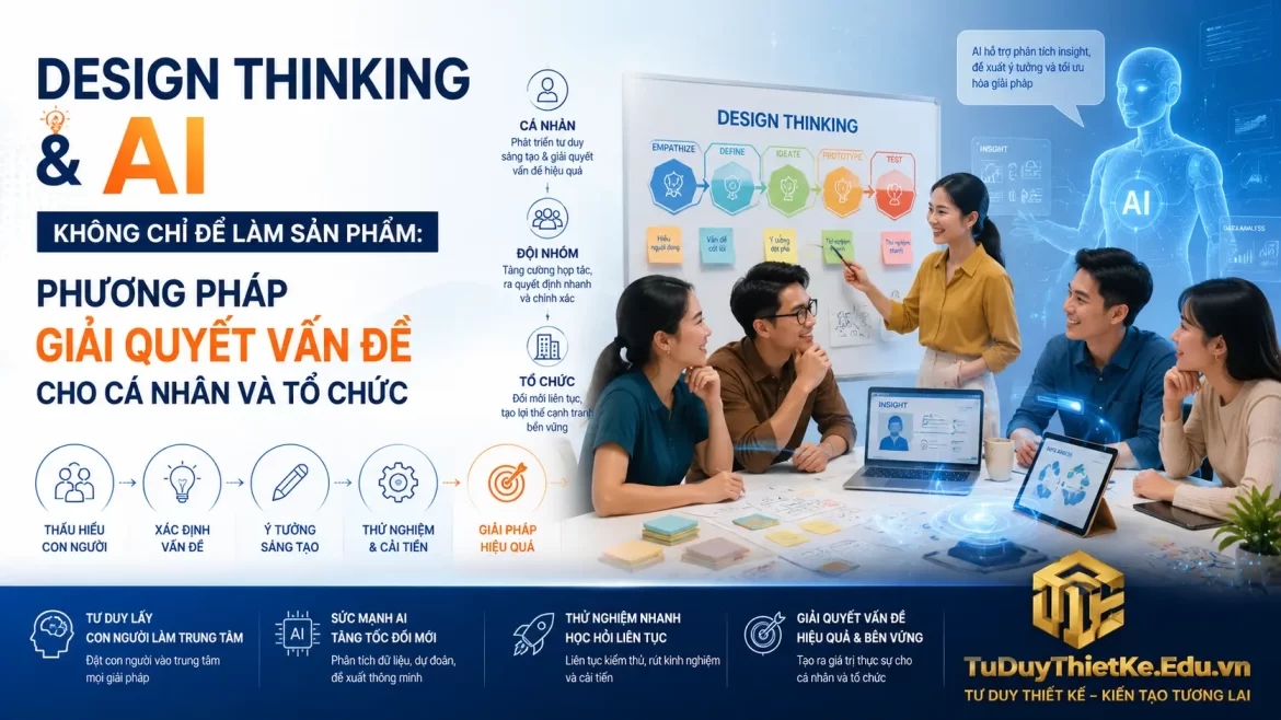 Design Thinking & AI không chỉ để làm sản phẩm phương pháp giải quyết vấn đề cho cá nhân và tổ chức
