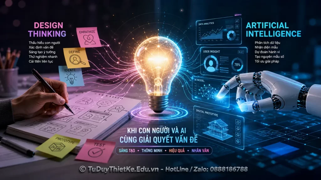 Design Thinking trong kỷ nguyên AI từ tư duy thiết kế đến tư duy giải quyết vấn đề thông minh 3